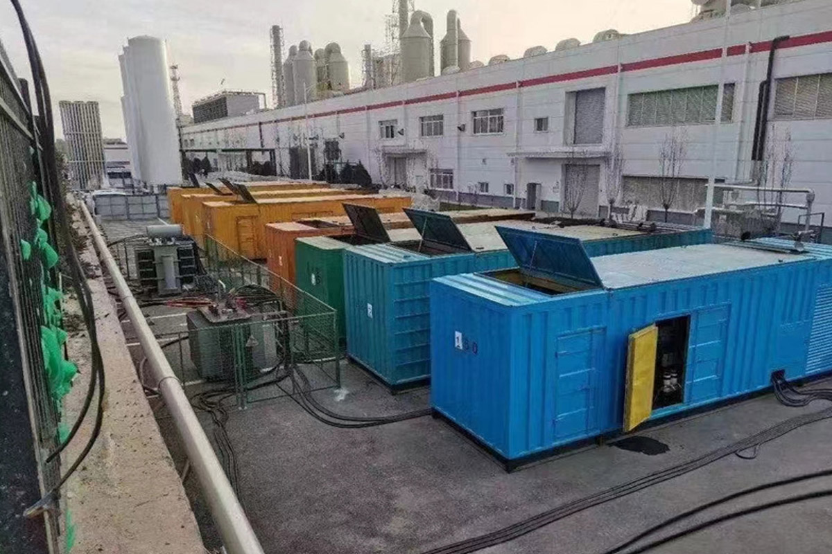 句容发电机租赁施工现场